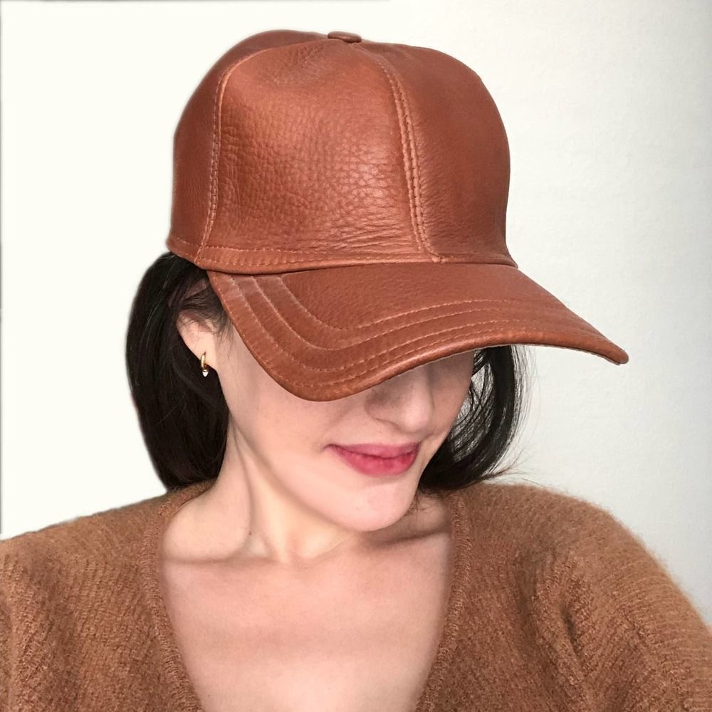 Vintage Tan Leather Hat
